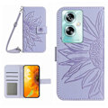 Miniatyrbild 1 av 5: För Oppo A79 5G/A2 5G Fodral PU Läder Solros Plånbok Telefonfodral med Axelrem Multicolor Style C