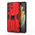 Pikkukuva 1 / 5: Iskunkestävä PC+TPU-yhdistelmäsuojakuori jalustalla Samsung Galaxy S21 Ultra 5G:lle Multicolor Style C