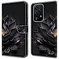 Pikkukuva 1 / 5: For Honor 200 Lite Lompakkokotelo Magneettilukolla 3D-kuvioitu Nahkainen Puhelinkotelo Multicolor Style A