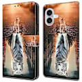Miniatyrbillede 1 af 5: For iPhone 16 Wallet Case Magnetisk Lås 3D Mønster Læder Telefon Cover Multicolor Style I