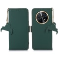Miniatyrbillede 1 af 5: Til Huawei Nova Y91 4g/enjoy 60x Rfid Blokerende Wallet Telefon Cover Stativ Silkeagtig Læder Cover Green