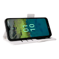 Miniatyrbillede 3 af 5: Anti-ridse telefoncover til Nokia C110 Litchi Tekstur PU Læder Wallet Stand Cover Multicolor Style A