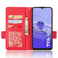 Miniatyrbillede 2 af 5: Læder Smartphone Etui til TCL 40R 5G, Dobbelt Magnetisk Lås Flip Wallet Stand Telefon Cover Multicolor Style D