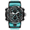Miniatyrbild 1 av 5: Smael Watch Herr Vattentät Led Digitala klockor Stoppur Big Dial Klocka För Man 8038 Relogio Masculino Herrklockor Quartz LIGHTBLUE