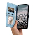 Pikkukuva 2 / 5: Xiaomi Poco X6 5G / Redmi Note 13 Pro 5G Kotelo Iho Tuntuu Toteemilla Painettu Lompakko Nahkainen Puhelinkotelo Multicolor Lake Blue