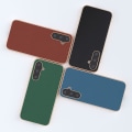 Miniatyrbillede 5 af 5: Til Samsung Galaxy S23 Fe Nano Elektroplettering Telefon Cover Silkeagtig Koskind Læder Belagt Tpu+pc Cover Green