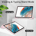 Pikkukuva 3 / 5: Kirkas takakansi Samsung Galaxy Tab A9+ PU+TPU+Akryyli tablettikotelolle kynäpaikalla Multicolor Style F