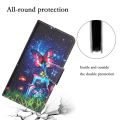 Miniatyrbillede 5 af 5: Til Iphone 15 Pro Pu Læder Støtte Cover Mønster Print Flip Wallet Telefon Cover Med Rem Bottle and Butterfly
