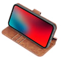 Miniatyrbillede 4 af 5: Retro Læder Telefoncover med Pung Stand Design og Praktisk Rem til iPhone 13 Multicolor Style D