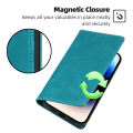 Miniatyrbilde 4 av 5: For Oppo A58 4g Deksel Lær Kalveskinntekstur Magnetisk Lukking Telefondeksel Baby Blue