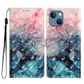 Miniatyrbillede 1 af 5: PU Læder Etui med 3D Mønster og Pung til iPhone 15 Multicolor Style B