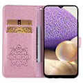 Miniatyrbillede 2 af 5: Til Samsung Galaxy S23 FE Cover Ugle Præget PU Læder Telefon Cover med Wallet Stand Multicolor Style B