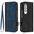 Miniatyrbild 1 av 5: För Samsung Galaxy Z Fold3 5g Pu Läder Phone case Korthållare Cover Sapphire
