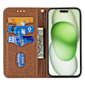 Miniatyrbild 2 av 5: För iPhone 15 Plus Fodral Splitsad PU Läder Ställ Plånboksfodral med Rem Multicolor Style C