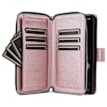 Miniatyrbillede 3 af 5: Til iPhone 11 Pro Max Etui Lynlås Pung Rhombus Telefon Læder Cover med Skulderrem Multicolor Style C