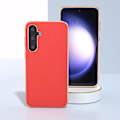 Miniatyrbild 2 av 5: För Samsung Galaxy S23 Fe Litchi Texture Phone case Läderbelagd Pc+tpu Cover Red