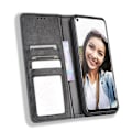 Miniatyrbillede 5 af 5: Vintage Stil Tegnebog Læder Stand Case til HTC U20 5G (2020)