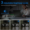 Pikkukuva 5 / 5: 3D LED -herätyskello, jossa 3 säädettävää kirkkaustasoa ja siniset numerot
