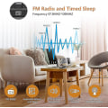 Miniatyrbild 4 av 5: Väckarklocka Projektor Tak Radio Väckarklocka Med Led Spegel Skärm USB Laddningsport Snooze Funktion Dubbel Alarm Digital Klocka För Sovrum, Kök