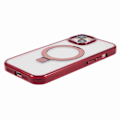 Pikkukuva 5 / 5: Läpinäkyvä TPU+PC suojakuori iPhone 15 Plus -puhelimelle, näkymätön jalusta ja magneettinen puhelinkuori Multicolor Style A