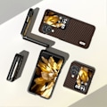 Pikkukuva 5 / 5: Oppo Find N3 Flip 5G PU-nahkapäällysteinen PC-kotelo hiilikuitukuvioinen suojapuhelinkotelo Multicolor Style F