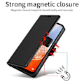 Miniatyrbild 5 av 5: För Samsung Galaxy A26 5G Fodral Sidomagnetlås RFID-blockerande Läder Telefonplånboksfodral- Multicolor Black
