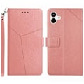 Miniatyrbillede 1 af 5: Til Samsung Galaxy A05 4G Etui Y-formet Linje Præget Læder Wallet Telefon Cover Multicolor Style D
