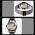 Miniatyrbillede 5 af 5: Skmei 9199 Herre Automatisk Mekanisk Ur Gold Shell Black Face