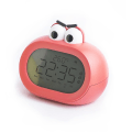 Miniatyrbild 1 av 2: Digital väckarklocka med inomhustemperatur, batteridriven, 12/24h display för sovrum Kraftiga sovplatser Barn resor Badrum Skrivbord Smart klocka, röd O
