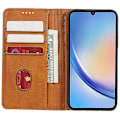 Miniatyrbillede 2 af 5: Til Samsung Galaxy A15 5G Etui Kalvetekstur Stand Wallet PU Læder Telefon Cover Multicolor Style D
