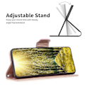 Miniatyrbillede 3 af 5: Til Nokia G42/G310 Sommerfugl Præget Telefon Cover Læder Stand Wallet Cover med Rem Multicolor Style B