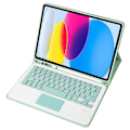 Pikkukuva 3 / 5: Type C A10B-A iPad 10.9 (2022) -mallille, karkkivärinen kynäpaikkamuotoilu, nahka + TPU-tablettitelinekotelo Multicolor Style B