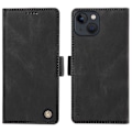Miniatyrbillede 1 af 5: YIKATU YK-005 Pung Etui til iPhone 14 Stativ PU Læder Hud-berørings Magnetisk Beskyttende Telefon Cover Multicolor Style E