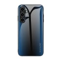 Miniatyrbild 1 av 5: För Samsung Galaxy S23 Fe härdat glas+mjukt Tpu phone case kolfibertextur cover Baby Blue