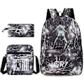 Miniatyrbild 3 av 3: Fotbollsstjärna C Ronaldo Cr7 ryggsäck med printed runt studenten Tredelad ryggsäck. Black thunder lightning 2 Black thunder lightning 2 backpack