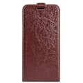 Pikkukuva 4 / 5: iPhone 16e -kotelo korttipaikoilla, pystysuuntainen läppä, nahkainen puhelinkotelo - musta Multicolor Brown
