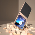 Miniatyrbild 4 av 5: Äkta koläder + Pc Litchi case för Motorola Razr 40 Ultra 5g, nanogalvaniserat cover Black
