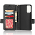 Miniatyrbillede 4 af 5: Læder Smartphone Etui til TCL 40R 5G, Dobbelt Magnetisk Lås Flip Wallet Stand Telefon Cover Multicolor Style B
