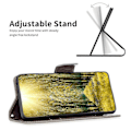 Miniatyrbillede 3 af 5: Til Nokia G42/G310 Sommerfugl Præget Telefon Cover Læder Stand Wallet Cover med Rem Multicolor Style C