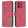 Miniatyrbillede 1 af 5: Til Motorola Moto G84 5g Etui Wallet Telefon Cover Stødsikkert PU Læder Shell Red