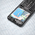 Pikkukuva 4 / 4: Samsung Galaxy Z Flip5 5G Mahjong -kuvioinen jalustakotelo aitoa lehmännahkaa + PC-puhelinkotelo Multicolor Style D