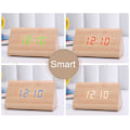Miniatyrbillede 3 af 5: Digitalt Træ USB LED Natlys Vækkeur Termometer Display Ur BambooBlue