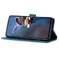 Miniatyrbillede 3 af 5: Blomsterpræget PU læder wallet cover med stativ til iPhone 12 Pro Max 6.7 tommer Multicolor Style A