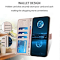 Pikkukuva 2 / 5: Samsung Galaxy A06 Lompakkokotelo Nahkainen Jalustakansi Hihnalla - Musta Multicolor Rose Gold