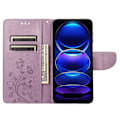 Pikkukuva 2 / 5: Xiaomi Redmi Note 12 Pro+ 5G -puhelimen suojakotelo, PU-nahkaa, kukka- ja perhoskuviointi, lompakkokotelo Multicolor Style H