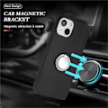 Miniatyrbild 3 av 5: Skyddsskal för iPhone 15 Smartphone med Spegelliknande Ringstativ, Matt TPU-fodral Multicolor Style A