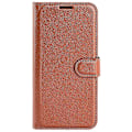 Miniatyrbillede 5 af 5: Læder telefoncover med pung og litchi-tekstur til iPhone 16 Multicolor Style A