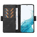 Miniatyrbillede 2 af 5: YIKATU YK-005 Til Samsung Galaxy S21 FE 5G Stand Wallet Case Hud-berørings Læder Telefon Cover Multicolor Style E