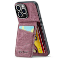 Miniatyrbillede 1 af 5: FIERRE SHANN iPhone 16 Pro Etui Kortholder Støtteben Læder RFID-blokering Bagcover Multicolor Style D