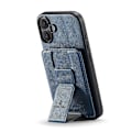 Pikkukuva 3 / 5: FIERRE SHANN 024 -tyylinen iPhone 16 -kotelo korttipidikkeellä ja jalustalla, vahapintainen nahka + TPU-puhelinkuori Multicolor Style D